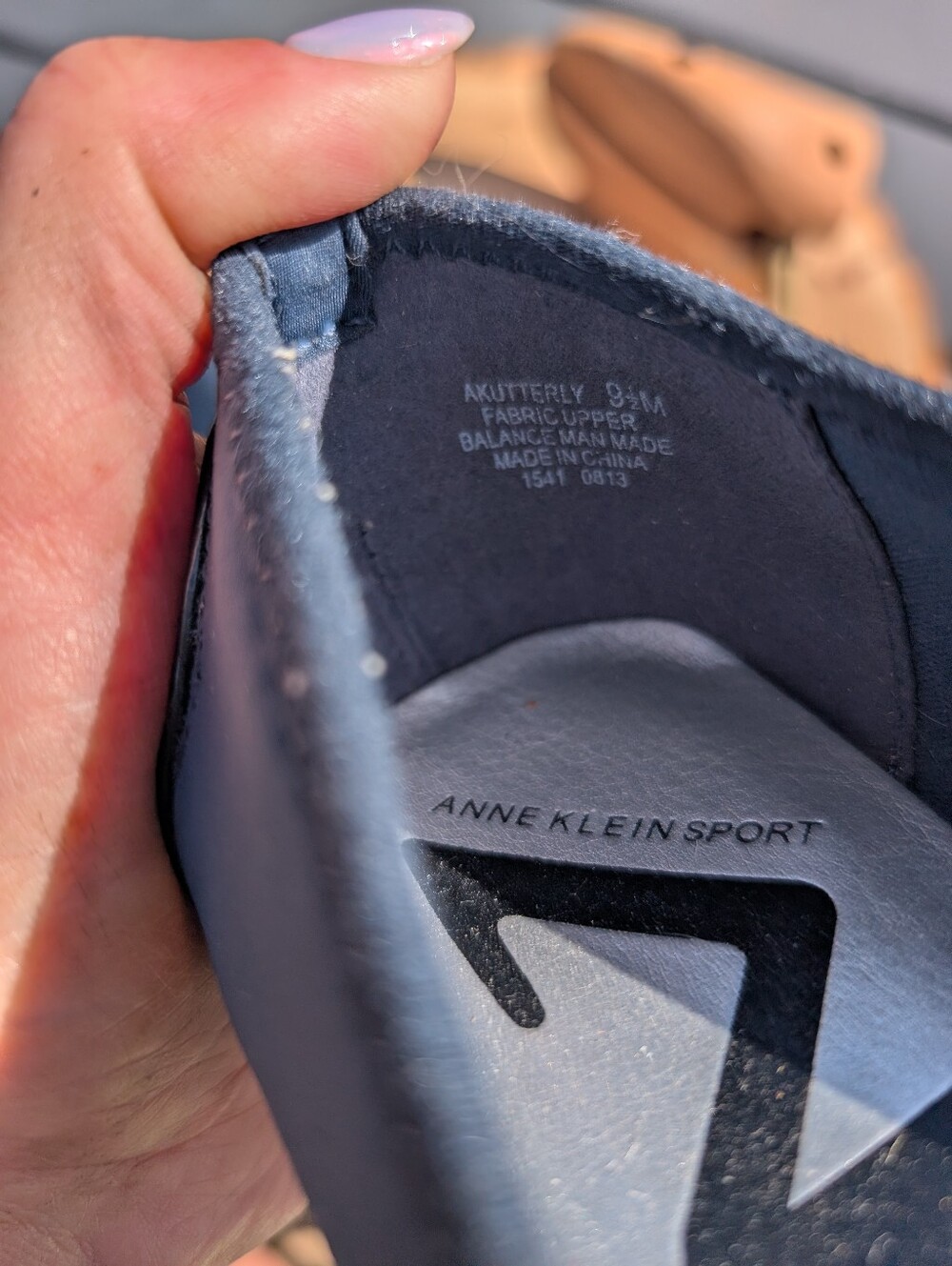 Anne Klein Sport AK Sport Navy with Black Buckle Flats Womens 9.5 - Picture 11 of 12